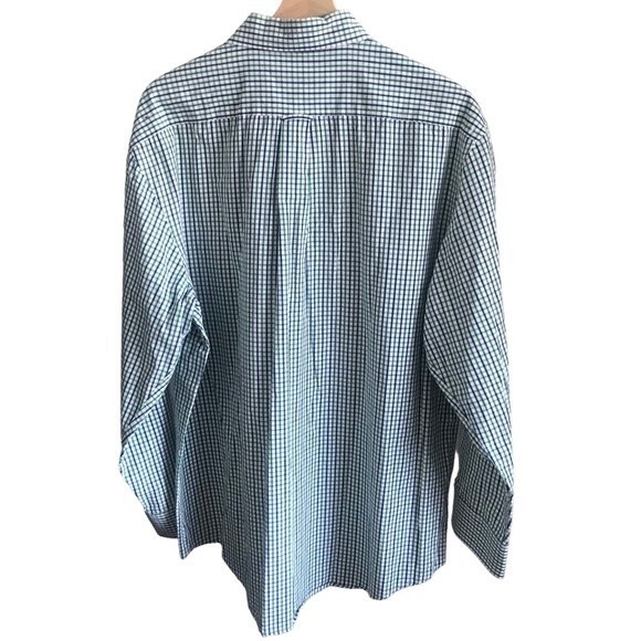 Izod Shirt Long Sleeve Button Down Blue/Green/White Size Large NWOT - Picture 4 of 6